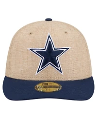New Era Men's Natural/Navy Dallas Cowboys Pre-Curved Twine 59FIFTY Fitted Hat