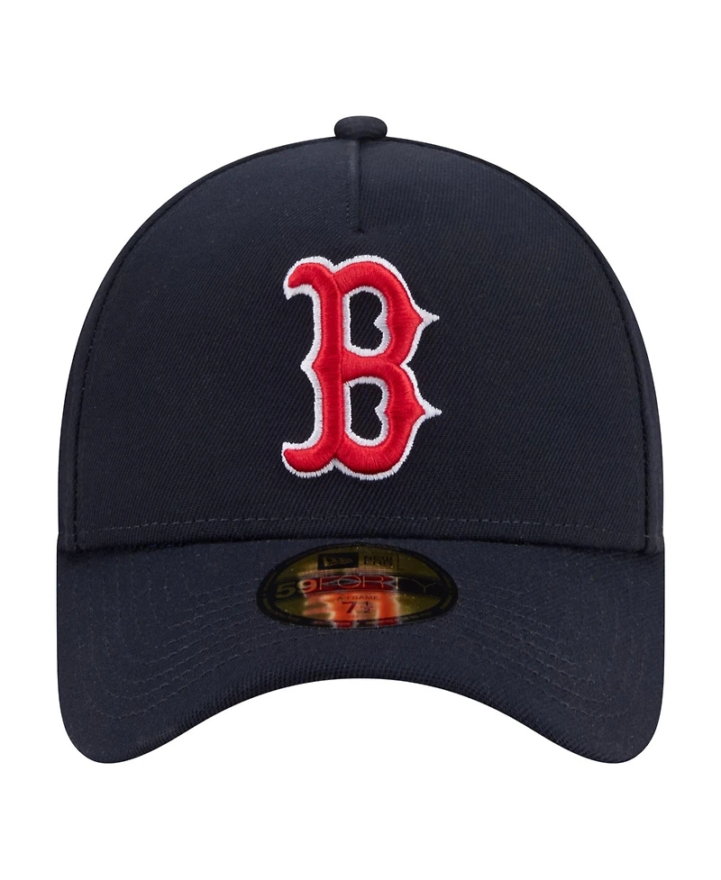 New Era Men's Navy Boston Red Sox A-Frame 59FORTY Fitted Hat