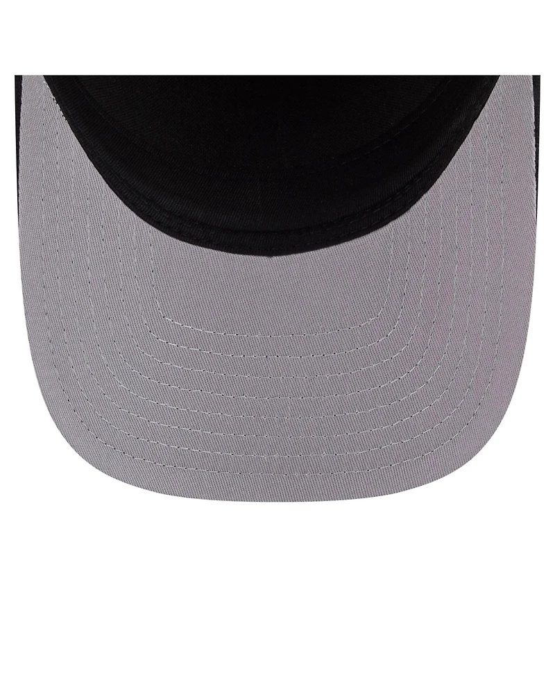 New Era Men's Black/Natural San Francisco Giants Grained 9FIFTY A-Frame Trucker Adjustable Hat