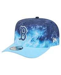 New Era Men's Light Blue Boston Red Sox Deep Water Pre-Curved 9FIFTY A-Frame Snapback Hat
