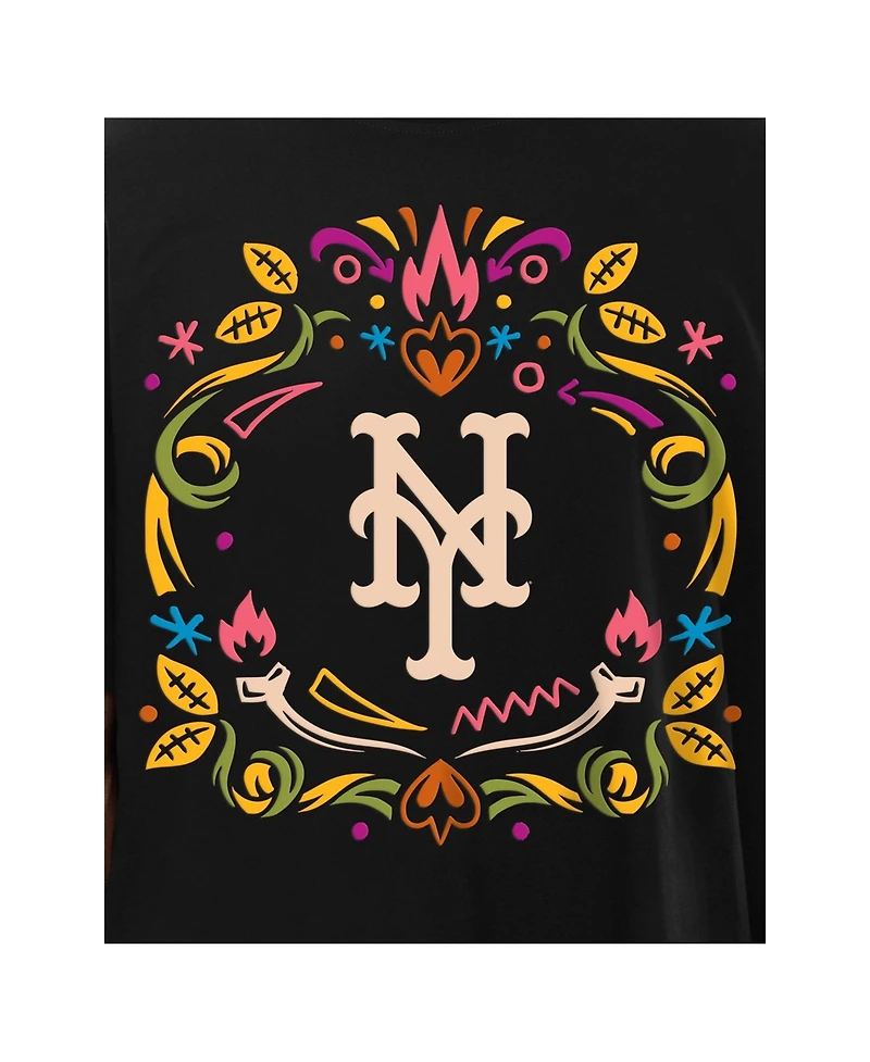 New Era Men's Black York Mets Dia de los Muertos T-Shirt