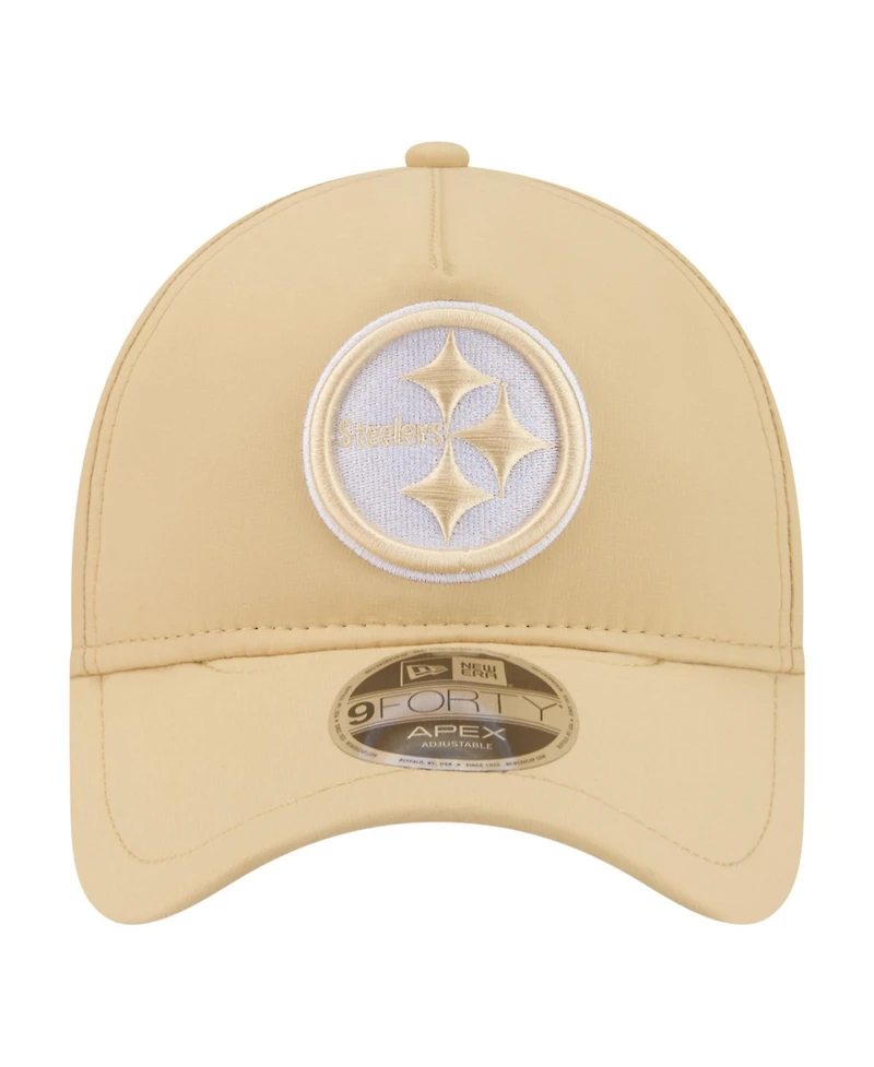New Era Men's Tan Pittsburgh Steelers Apex 9FORTY Adjustable Hat