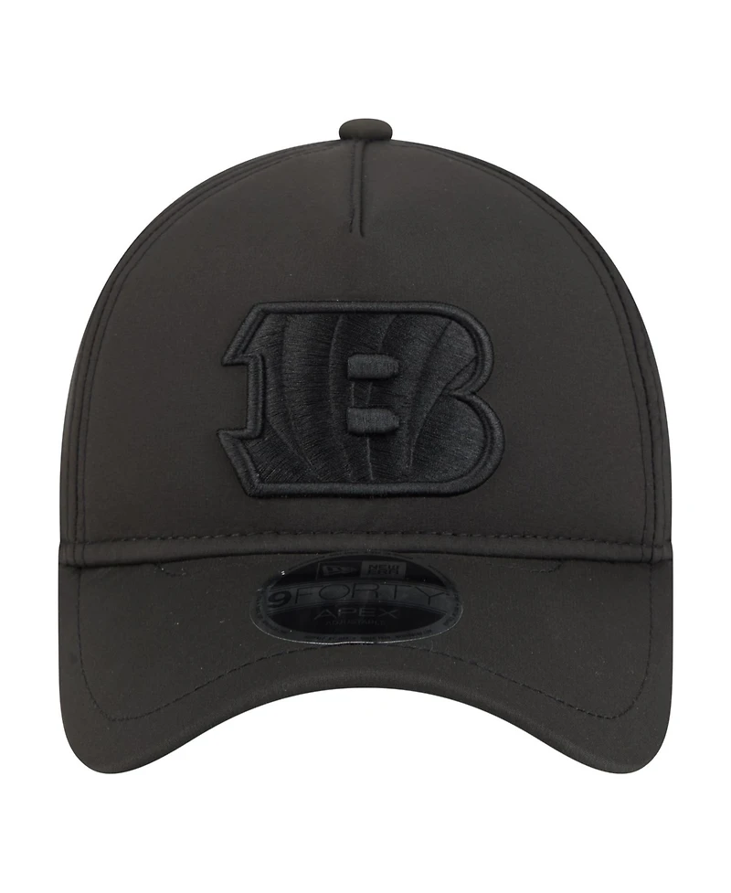 New Era Men's Black Cincinnati Bengals Apex 9FORTY Adjustable Hat