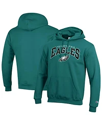 Champion Men's Midnight Green Philadelphia Eagles Power blend Arch over Logo Hoodie