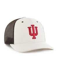 Carhartt x '47 Brand Men's Natural/Brown Indiana Hoosiers Undyed Trucker Adjustable Hat