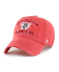 '47 Brand Men's and Women's Red Wisconsin Badgers Well-Worn Seymore Clean Up Adjustable Hat