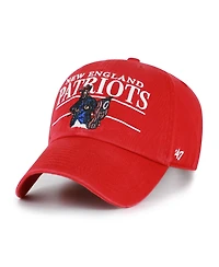 '47 Brand Men's Red New England Patriots Throwback Graphic Clean Up Adjustable Hat