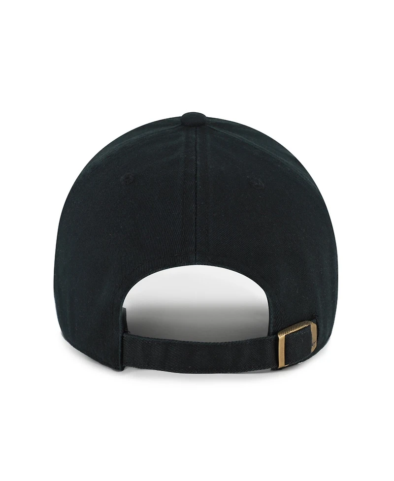 '47 Brand Men's Black Pittsburgh Steelers Throwback Graphic Clean Up Adjustable Hat