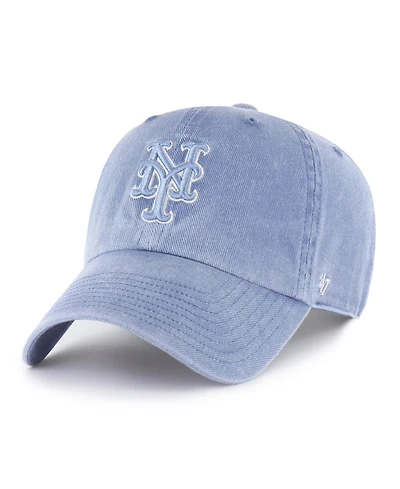 '47 Brand Men's Light Blue New York Mets Pigment Clean Up Adjustable Hat