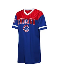 Outerstuff Big Girls Royal Chicago Cubs League Cheer V-Neck T-Shirt Dress