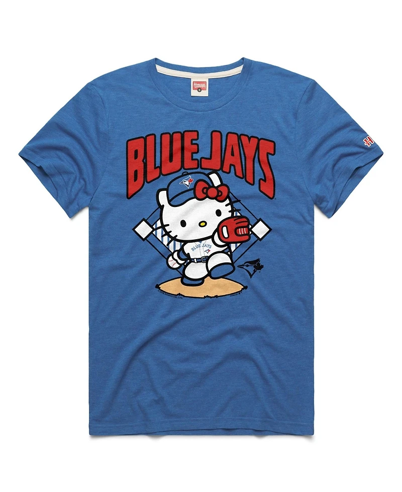Homage Men's and Women's Royal Toronto Blue Jays Hello Kitty Tri-Blend T-Shirt