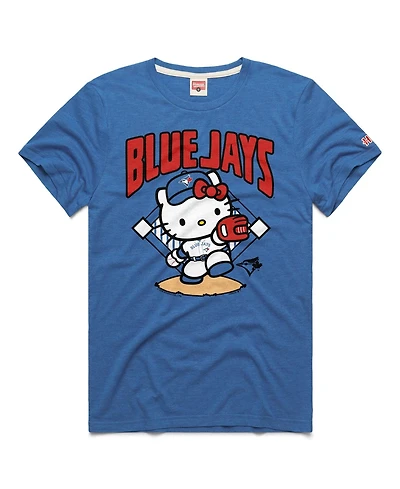 Homage Men's and Women's Royal Toronto Blue Jays Hello Kitty Tri-Blend T-Shirt