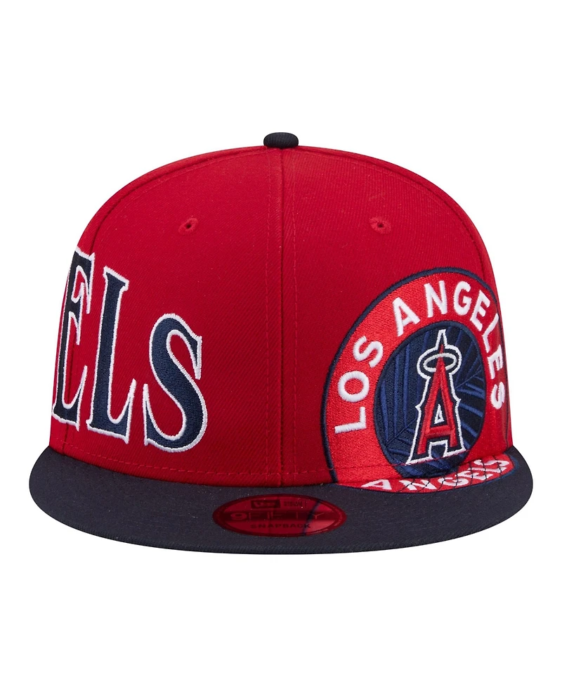 New Era Men's Red/Navy Los Angeles Angels Stretched Two-Tone 9FIFTY Adjustable Hat