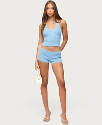 Edikted Women's Nataly Knit Low-Rise Pull-On Shorts, 2" Inseam