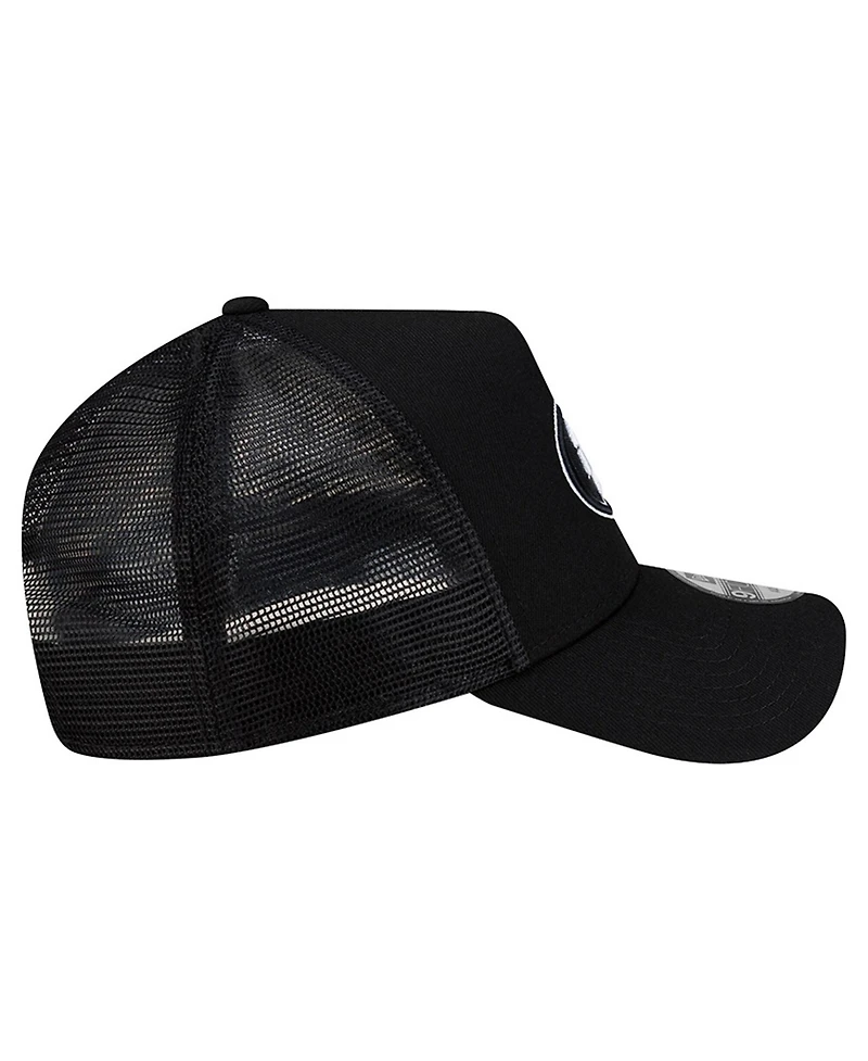 New Era Men's Black San Francisco 49ers City Script 9FORTY A-Frame Adjustable Hat