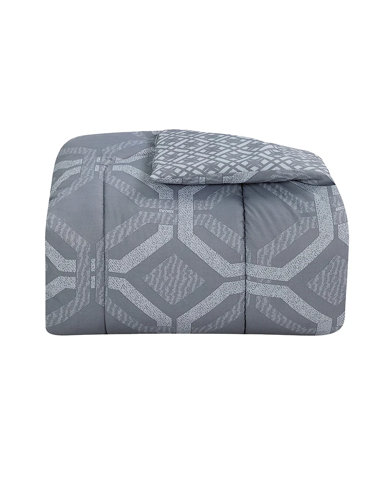 Macy's Darien Geo Reversible Microfiber 8-piece Comforter Set
