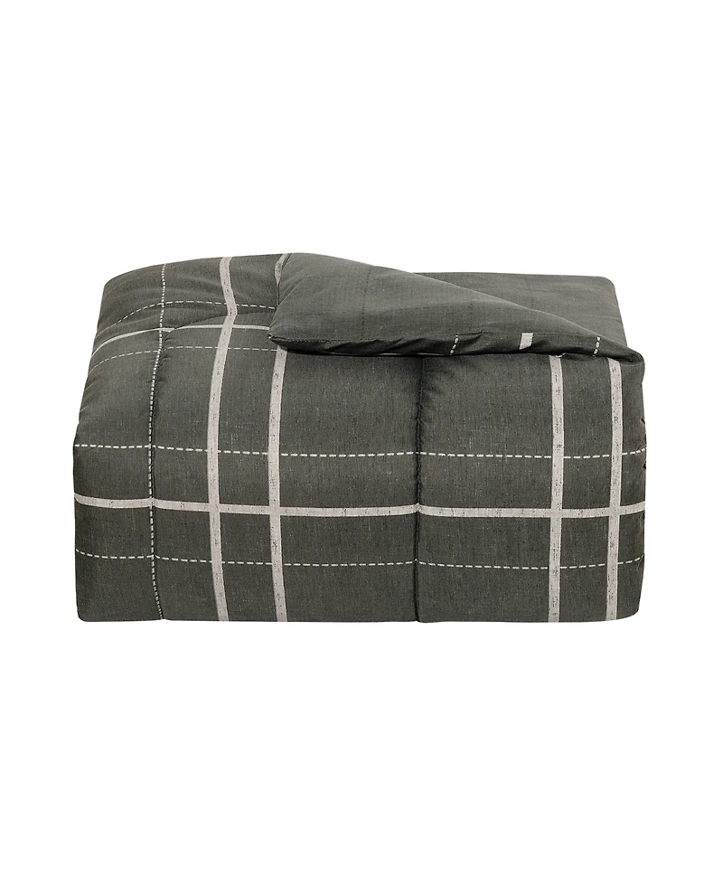 Macy's Annie Plaid Reversible Microfiber 8-piece Comforter Set