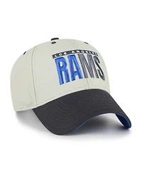 47 Brand Men's Gray/Black Los Angeles Rams Half Block Text Mvp Adjustable Hat