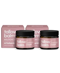 M3 Beef Tallow Balm Scented 2-Pack Bundle with Grass-Fed Beef Tallow, Honey, Beeswax and Olive Oil