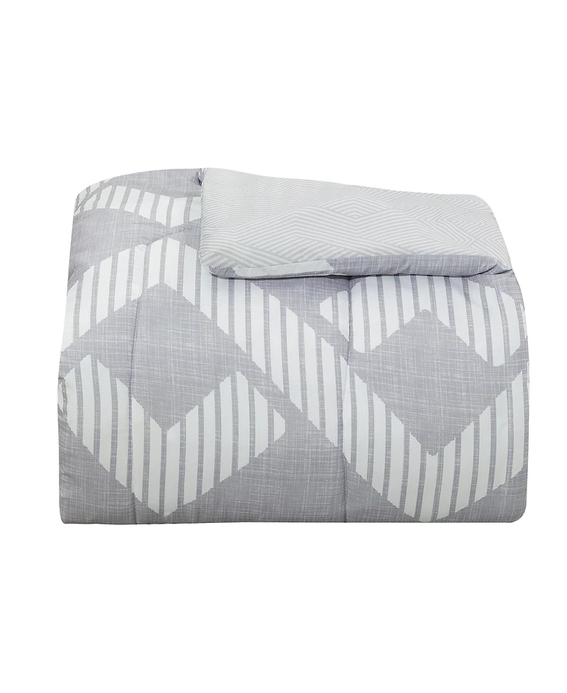 Macy's Colton Geo Reversible Microfiber 3-piece Comforter Set