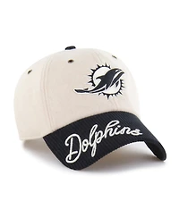 47 Brand Women's Natural/Black Miami Dolphins Rope Script Clean Up Adjustable Hat
