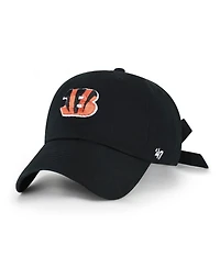 47 Brand Women's Black Cincinnati Bengals Bow Back Clean Up Adjustable Hat