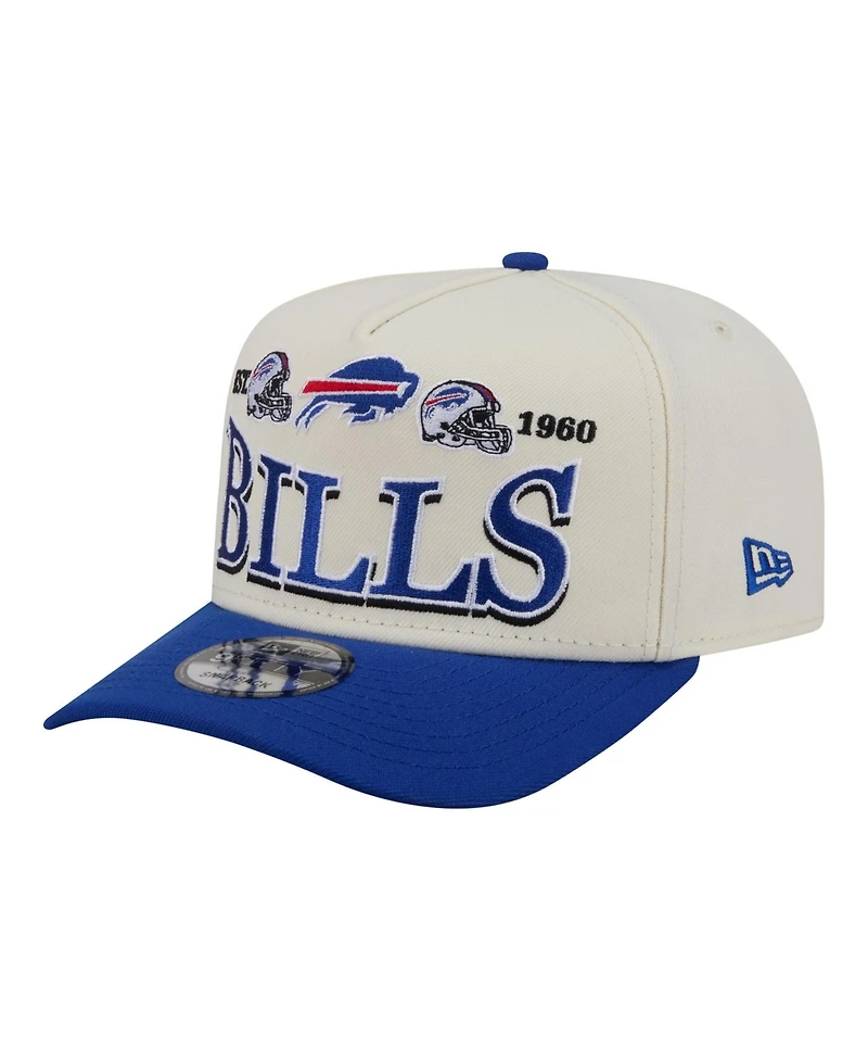 New Era Men's Cream/Royal Buffalo Bills A-Frame 9FIFTY Snapback Hat