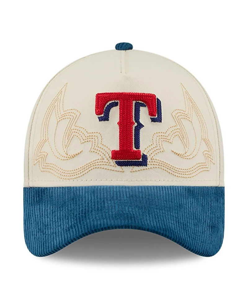 New Era Men's Stone Texas Rangers Western Stitch 9FORTY A-Frame Adjustable Hat