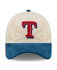 New Era Men's Stone Texas Rangers Western Stitch 9FORTY A-Frame Adjustable Hat