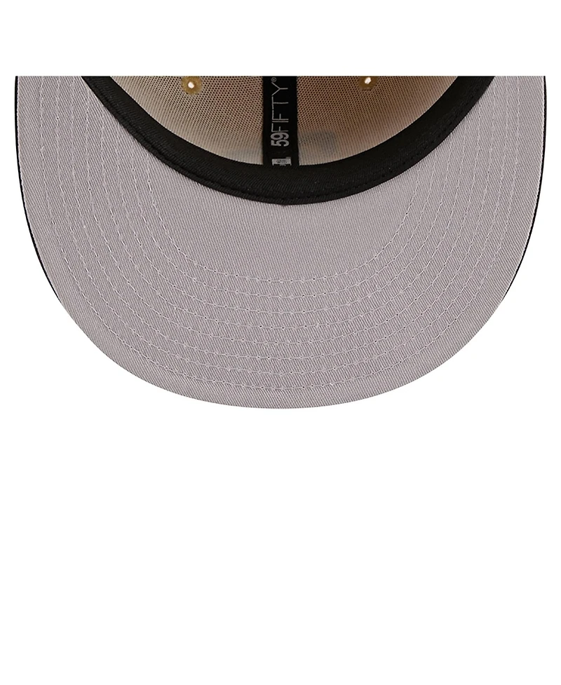 New Era Men's Light Beige San Diego Padres Two-Tone Embroidered Visor 59FIFTY Fitted Hat