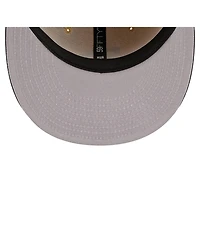 New Era Men's Light Beige San Diego Padres Two-Tone Embroidered Visor 59FIFTY Fitted Hat