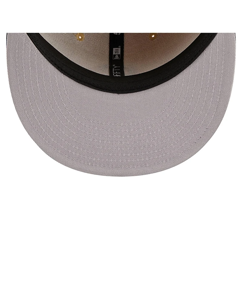 New Era Men's Light Beige Chicago Cubs Two-Tone Embroidered Visor 59FIFTY Fitted Hat