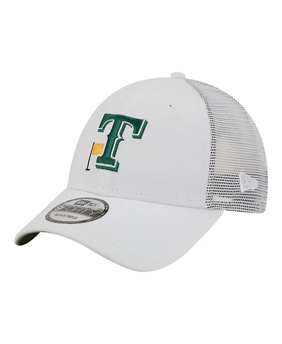 New Era Men's White Texas Rangers Flag 9FORTY Trucker Adjustable Hat