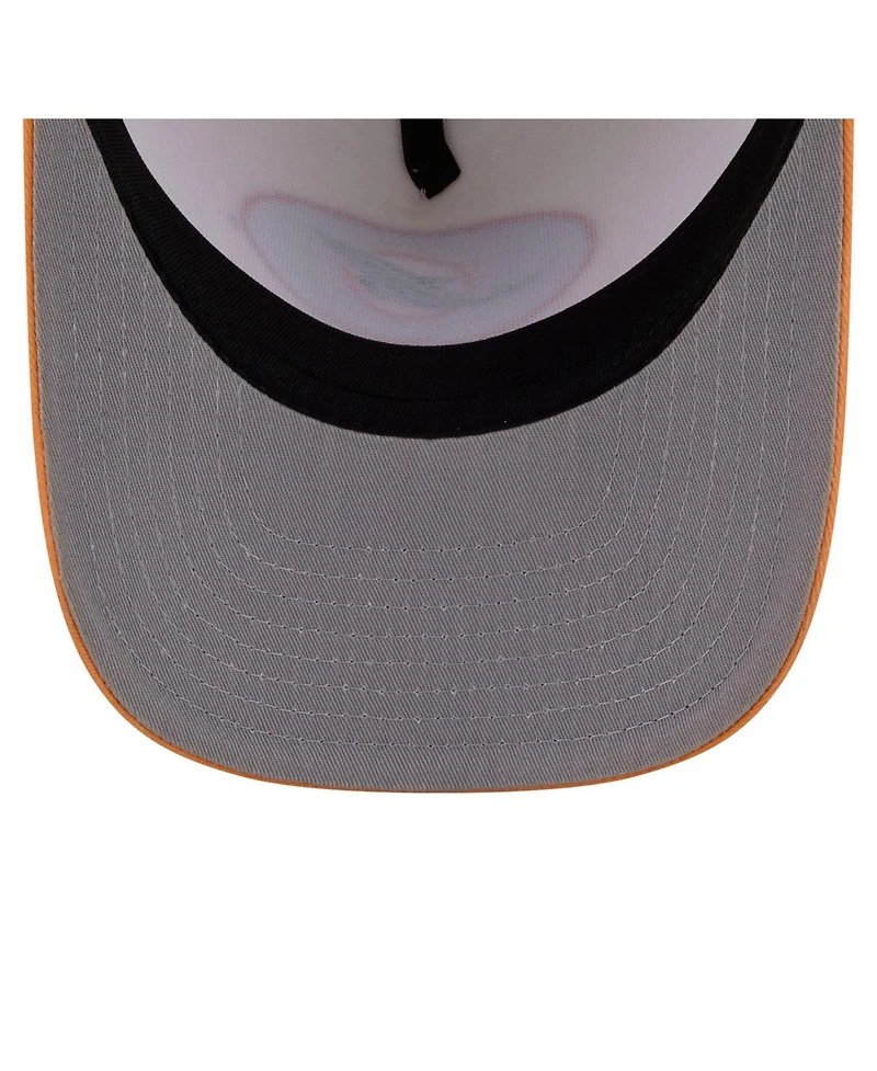 New Era Men's Cream/Orange Miami Dolphins Washed A-Frame 9FIFTY Snapback Hat