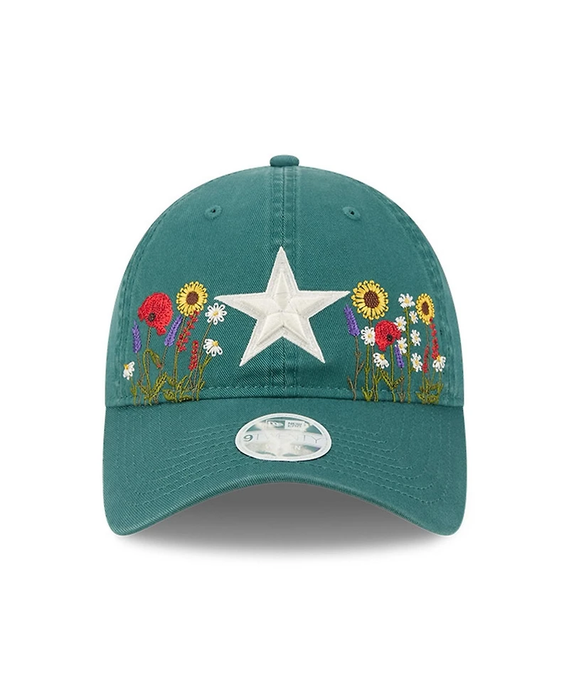 New Era Women's Green Dallas Cowboys Wildflower 9TWENTY Adjustable Hat