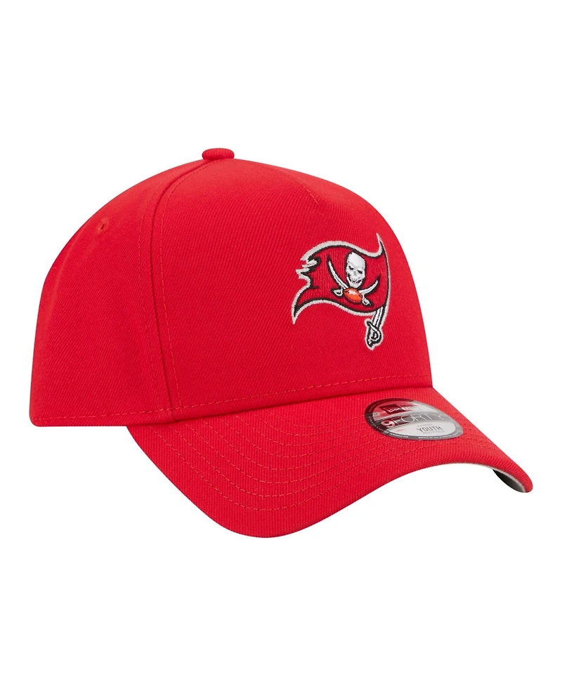New Era Big Boys and Girls Red Tampa Bay Buccaneers 9FORTY A-Frame Adjustable Hat