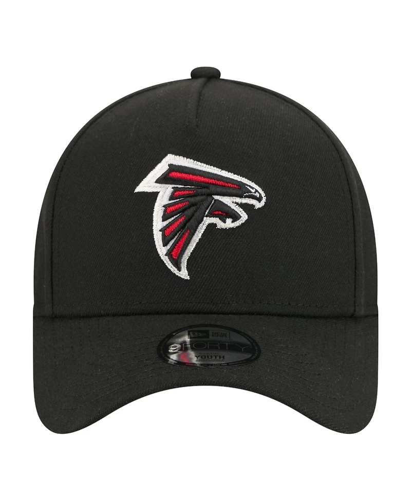 New Era Big Boys and Girls Black Atlanta Falcons 9FORTY A-Frame Adjustable Hat