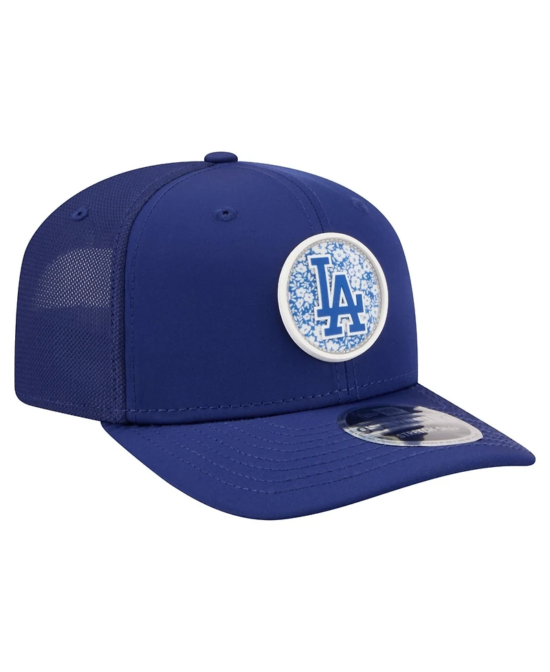 New Era Men's Royal Los Angeles Dodgers Floral Patch 9SEVENTY Adjustable Hat
