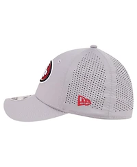 New Era Men's Gray San Francisco 49ers Perforated 39THIRTY M-Crown Flex Hat