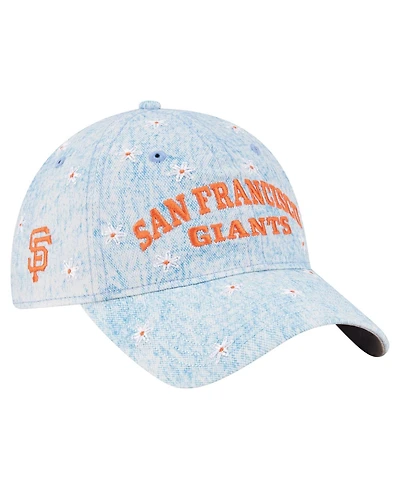 New Era Women's Light Blue San Francisco Giants Daisy All Over 9TWENTY Adjustable Hat