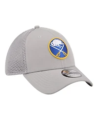 New Era Men's Gray Buffalo Sabres Logo 39THIRTY Flex Hat