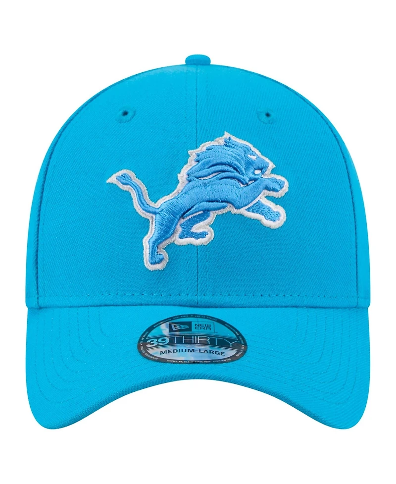 New Era Men's Blue Detroit Lions Core Team 39THIRTY Flex Hat