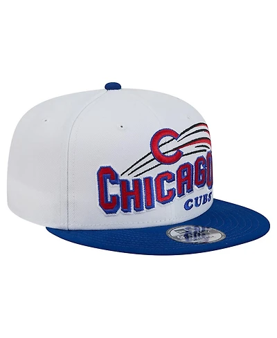 New Era Men's White Chicago Cubs Retro Sweep 9FIFTY Snapback Hat