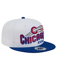 New Era Men's White Chicago Cubs Retro Sweep 9FIFTY Snapback Hat