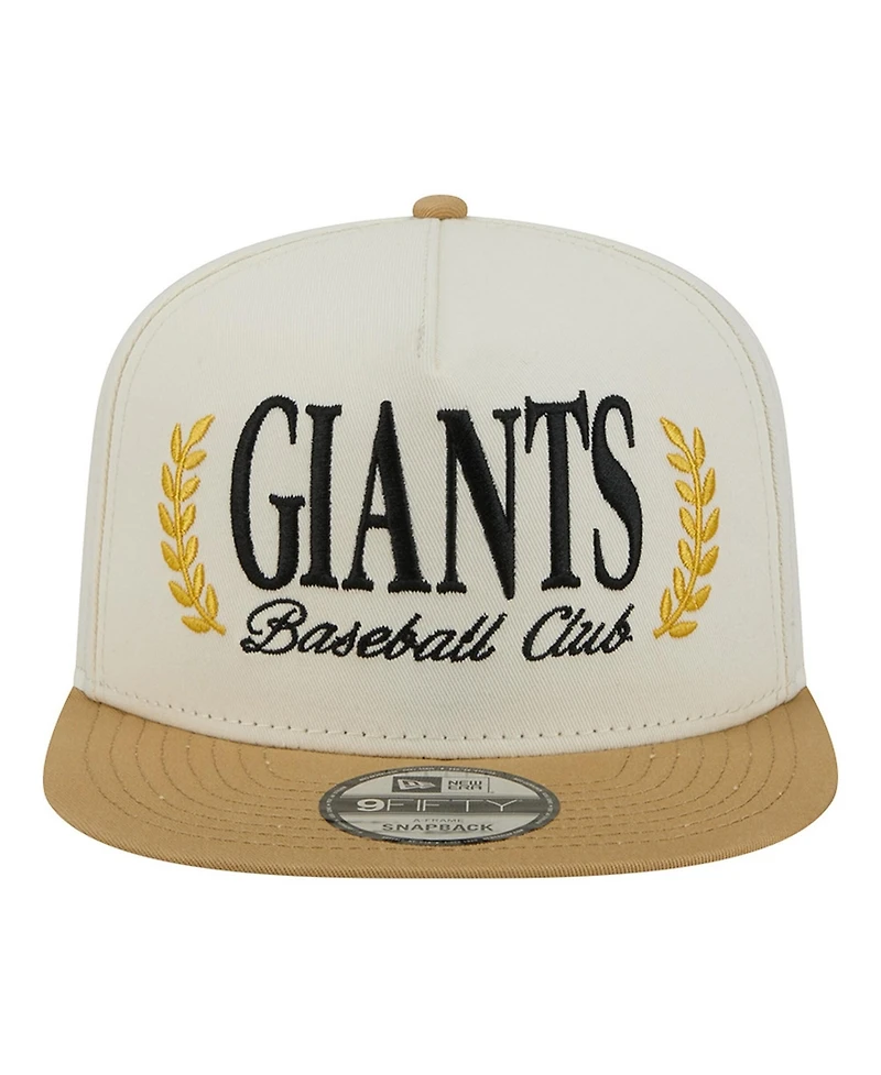 New Era Men's Cream San Francisco Giants Club 9FIFTY A-Frame Snapback Hat