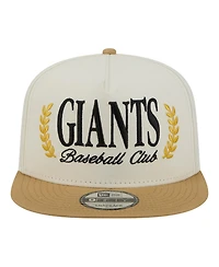 New Era Men's Cream San Francisco Giants Club 9FIFTY A-Frame Snapback Hat