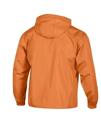 Champion Men's Orange Tampa Bay Buccaneers Packable Hooded Windbreaker Half-Zip Jacket