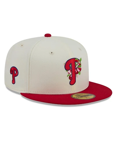 New Era Men's White/Red Philadelphia Phillies Blossom 59FIFTY Fitted Hat