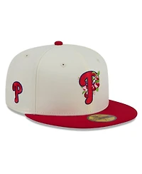 New Era Men's White/Red Philadelphia Phillies Blossom 59FIFTY Fitted Hat