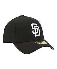 New Era Men's Black San Diego Padres A-Frame 59FORTY Fitted Hat